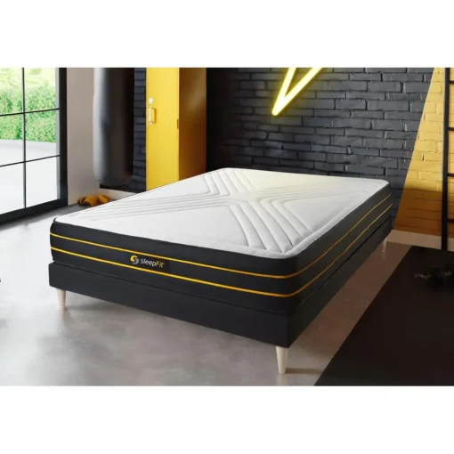 Ensemble matelas ULTRA sommier kit noir