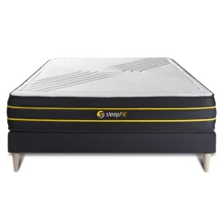 Ensemble matelas ULTRA sommier kit noir