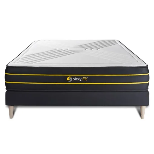 Ensemble matelas ULTRA sommier kit noir