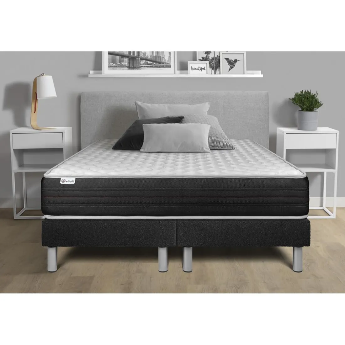 Ensemble Matelas VITALMEMO ONE en mousse polyuréthane à mémoire de forme