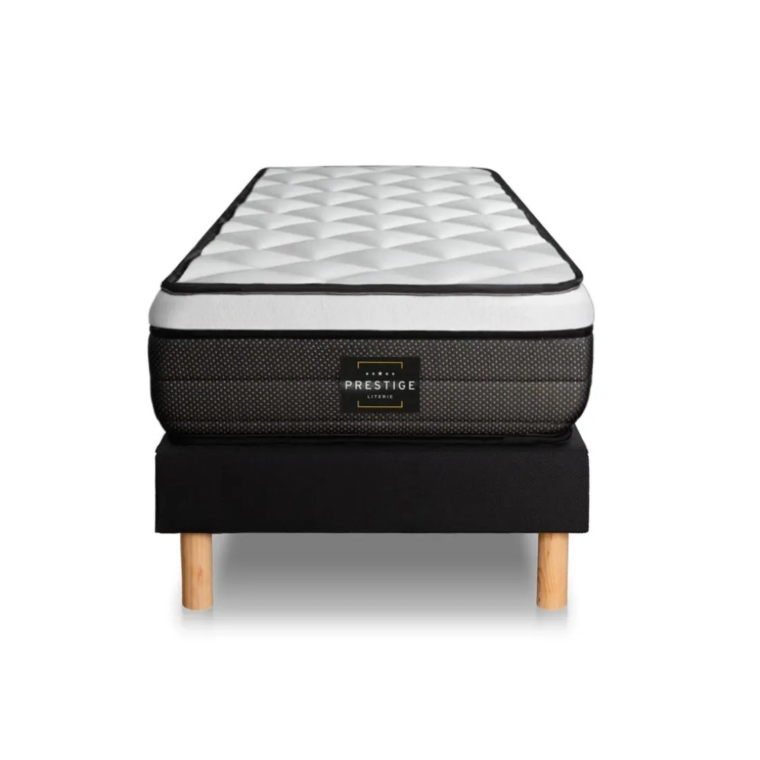 Ensemble Suite Ressorts ensaches, memoire de forme 5 zones sommier noir