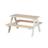 Ensemble table et bancs enfant en bois - HINNA