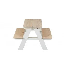 Ensemble table et bancs enfant en bois - HINNA
