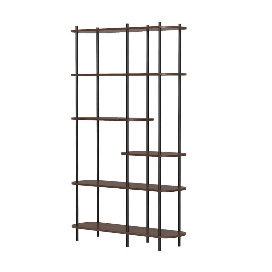 Etagere de 6 niveaux en métal et en bois Style Industriel