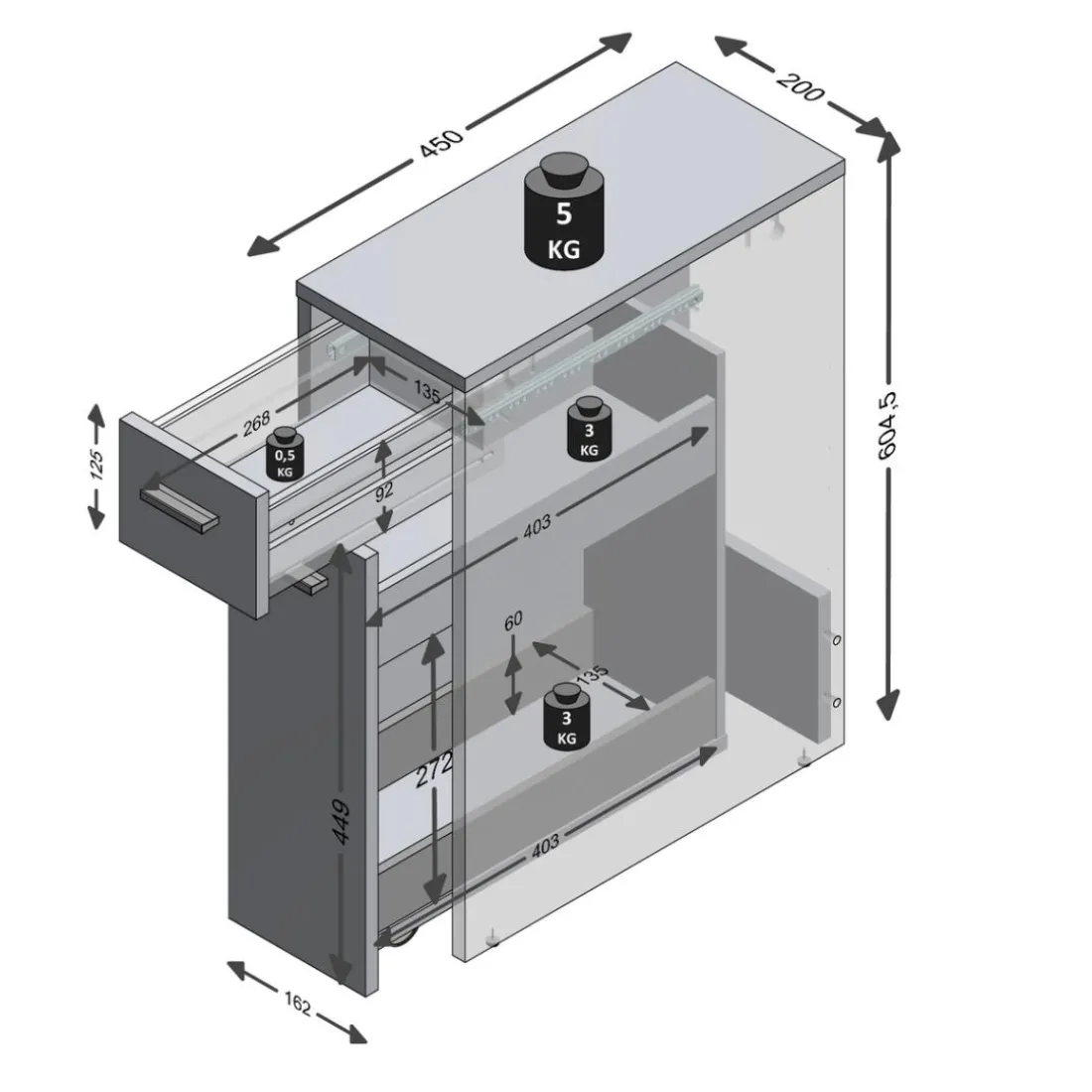 Etagere DENIA couleur blanc