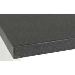 Etagère à 3 compartiments blanc avec plateaux décor granit