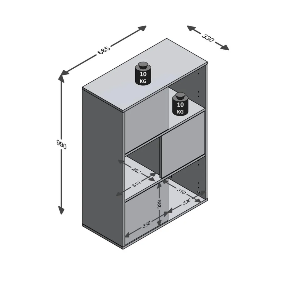 Etagère à 6 compartiments FUTURA 11