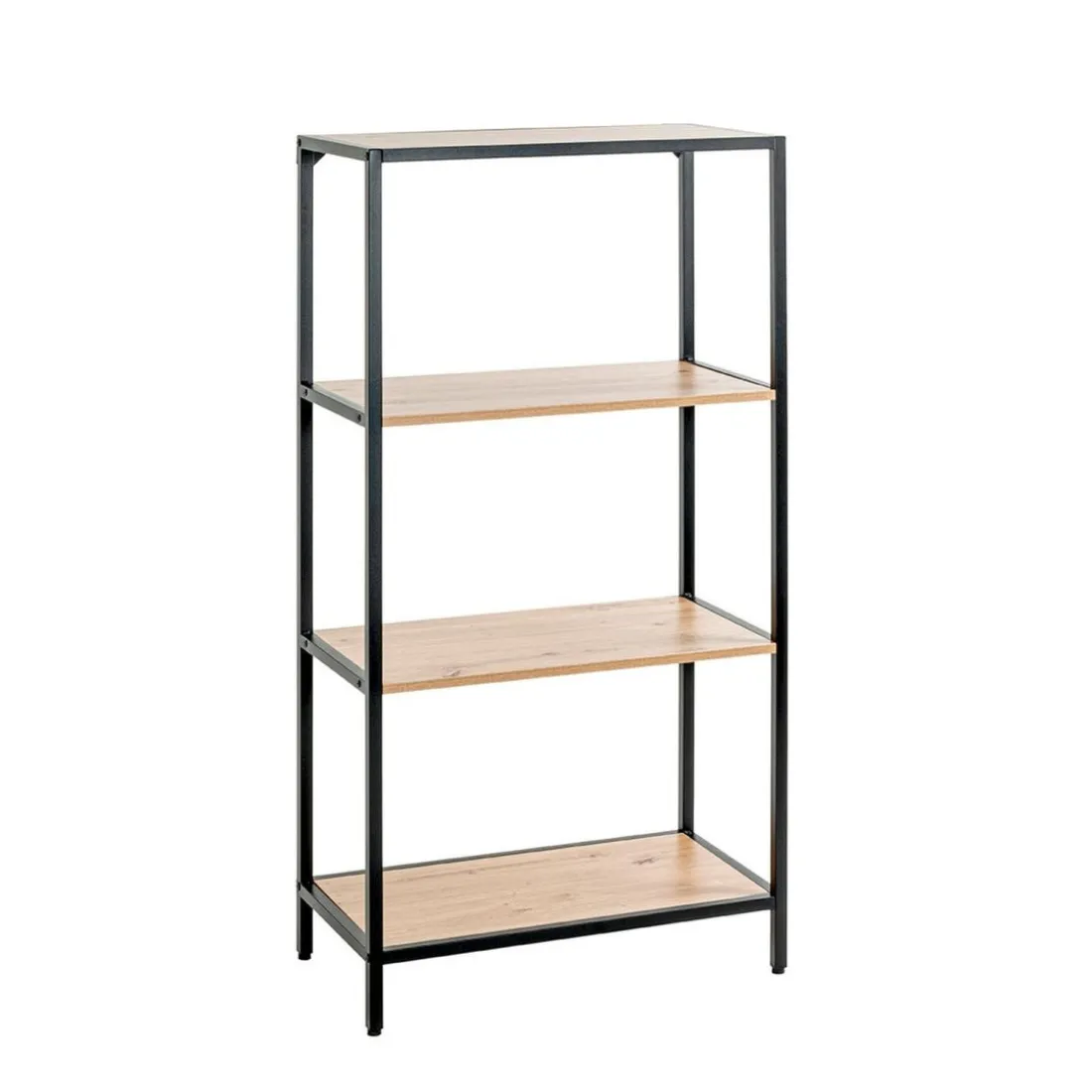 Etagère à 4 niveaux et plateaux décor chène