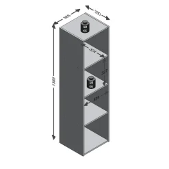 Etagère 4 Compartiments ANTHRACITE MEGA
