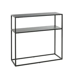 Etagère à deux niveaux en métal noir