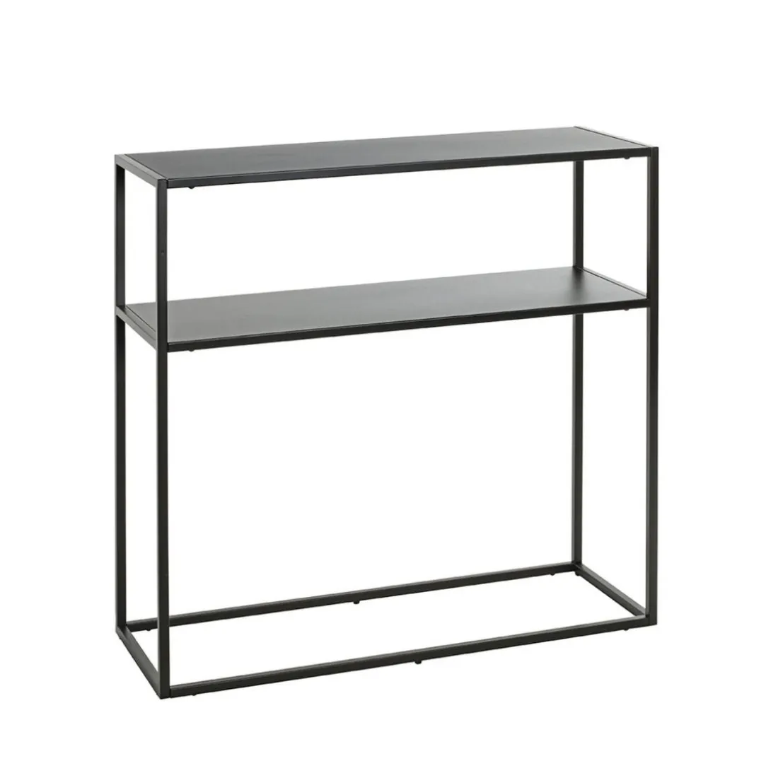 Etagère à deux niveaux en métal noir