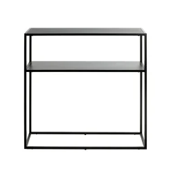 Etagère à deux niveaux en métal noir