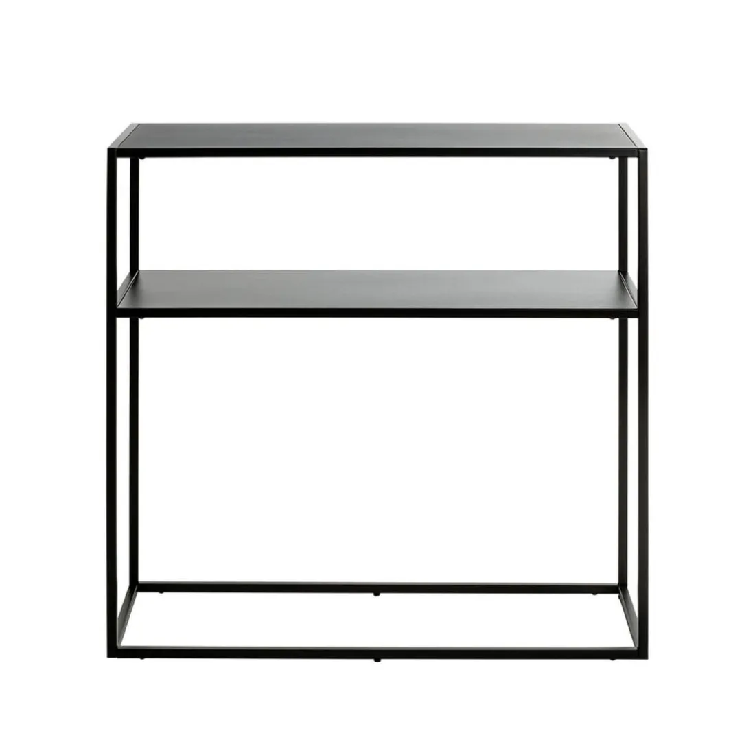 Etagère à deux niveaux en métal noir