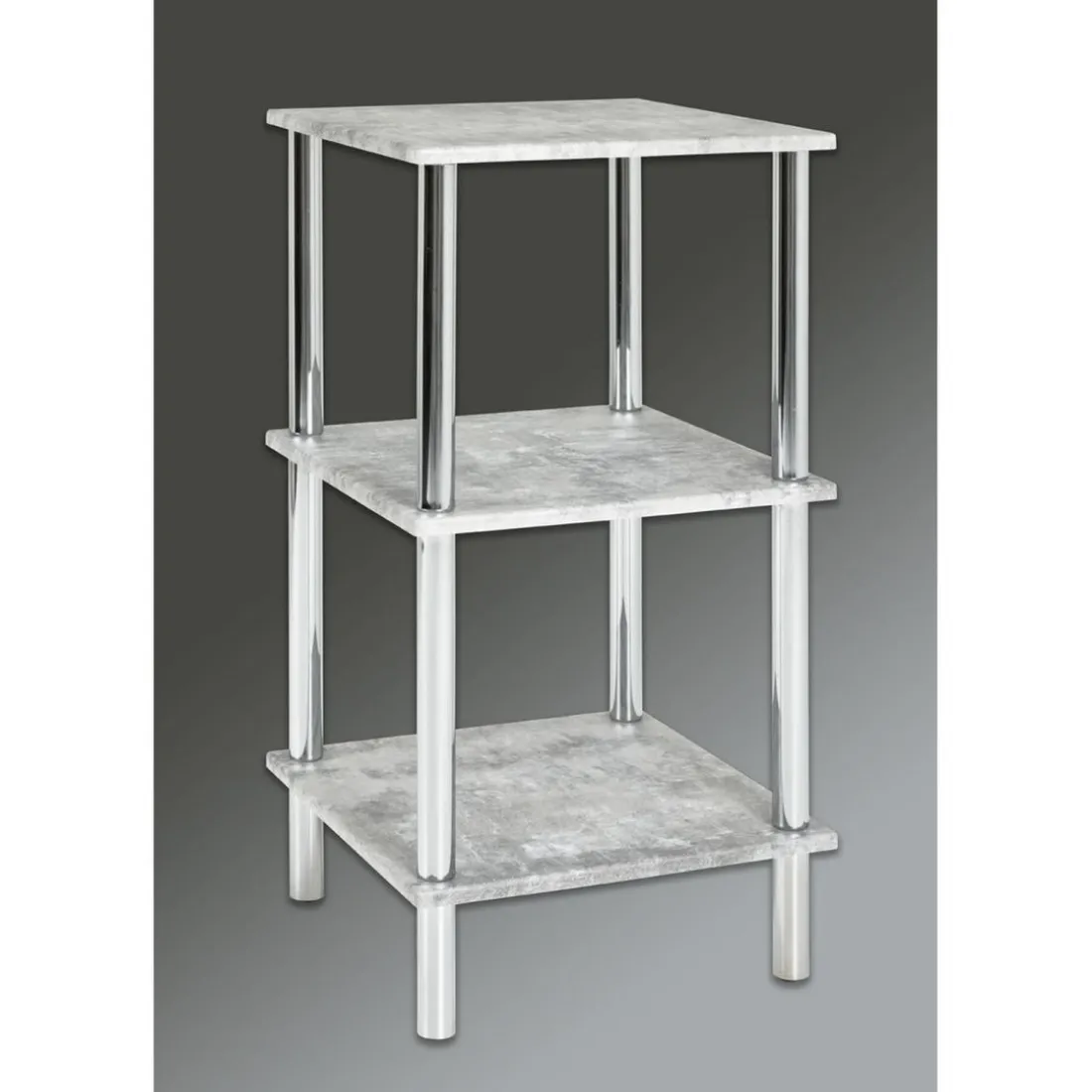 Etagère 3 niveaux avec plateau décor beton