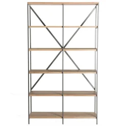 Etagère 5 niveaux en bois et en métal CARLA