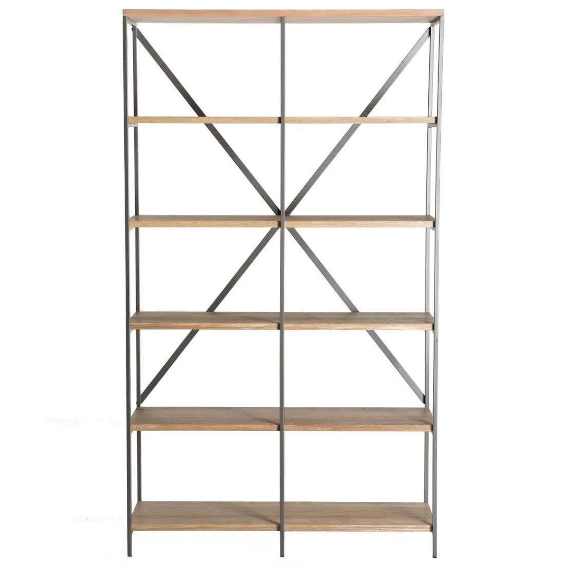 Etagère 5 niveaux en bois et en métal CARLA