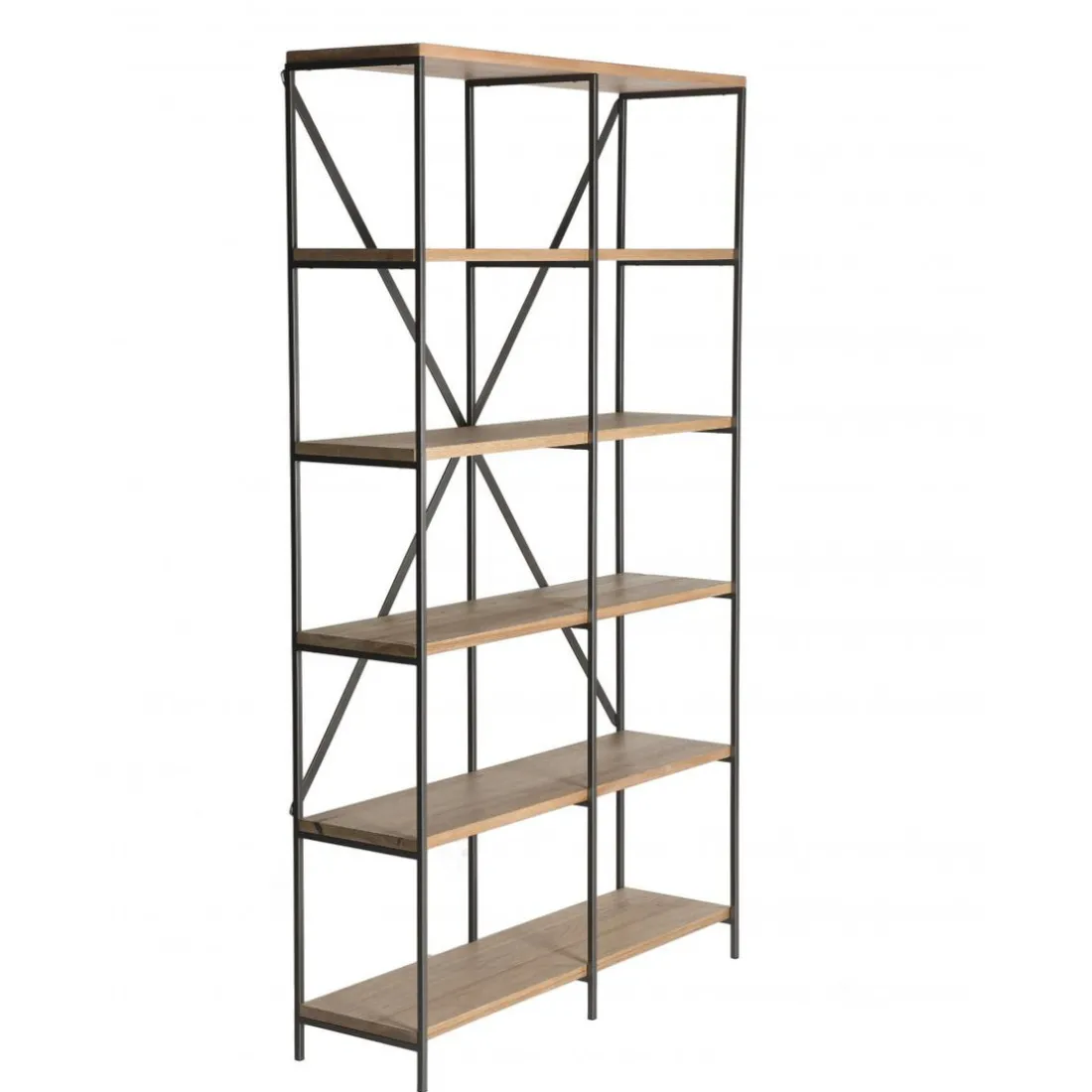 Etagère 5 niveaux en bois et en métal CARLA