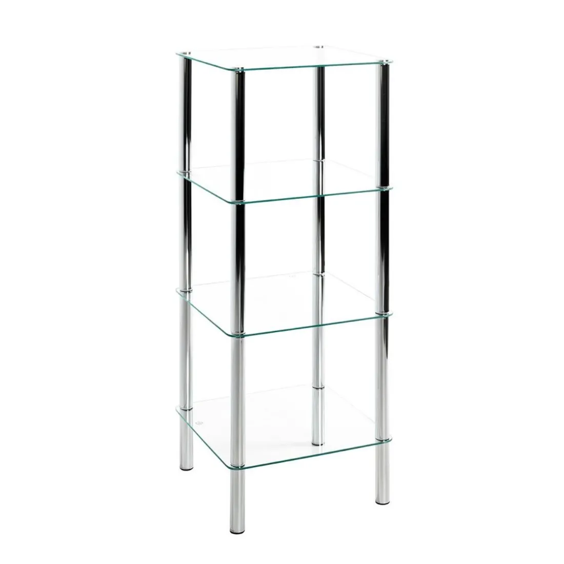 Etagère 4 niveaux plateau verre