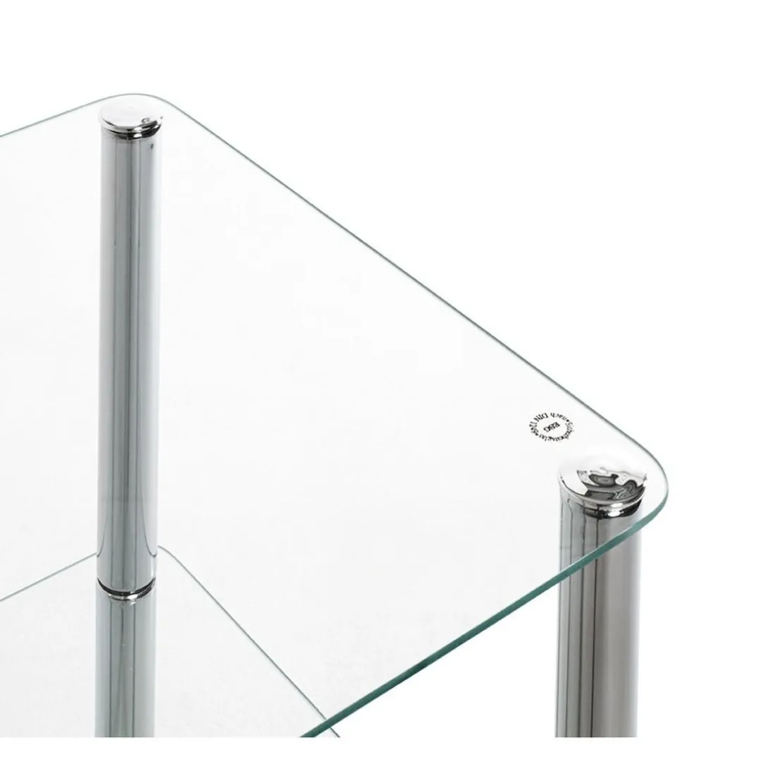 Etagère 4 niveaux plateau verre