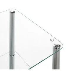 Etagère 3 niveaux plateau verre transparent