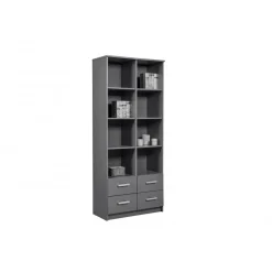 Etagère 4 Portes Gris Graphite ELENZIO