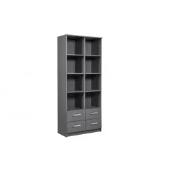Etagère 4 Portes Gris Graphite ELENZIO