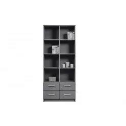 Etagère 4 Portes Gris Graphite ELENZIO