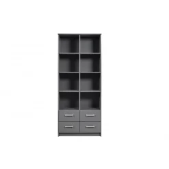Etagère 4 Portes Gris Graphite ELENZIO