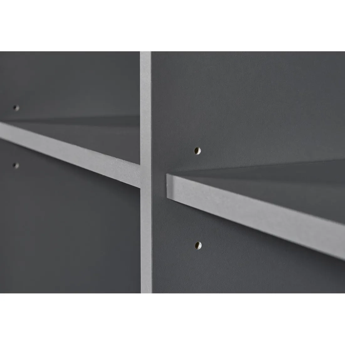 Etagère 4 Portes Gris Graphite ELENZIO