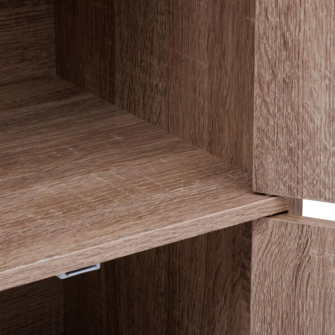 Etagère 4 portes Mix'n Door bois clair