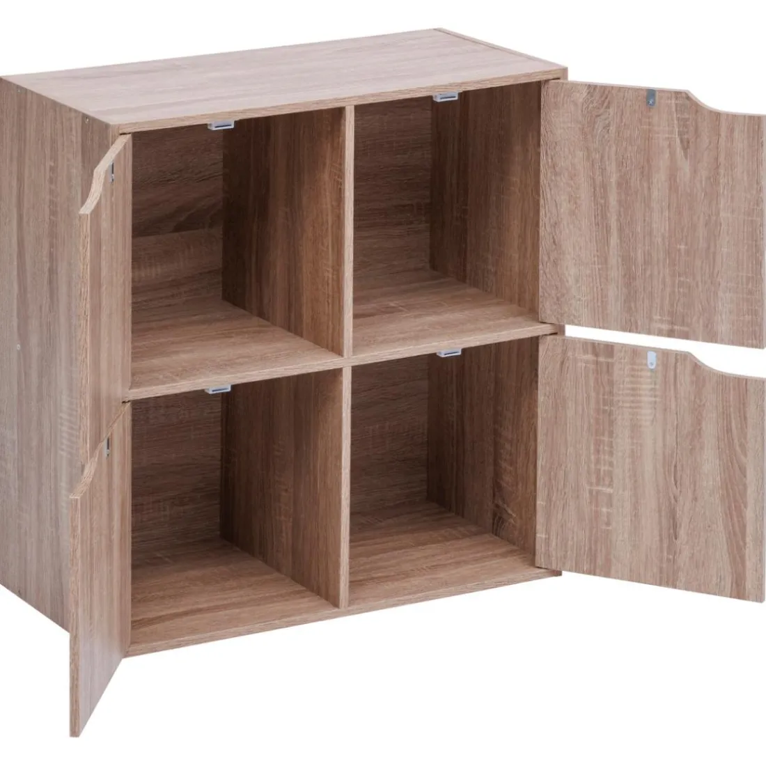 Etagère 4 portes Mix'n Door bois clair