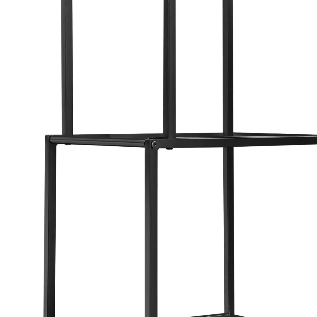 Etagère bibliothèque style industriel rangement de 5 niveaux KNUT couleur noire