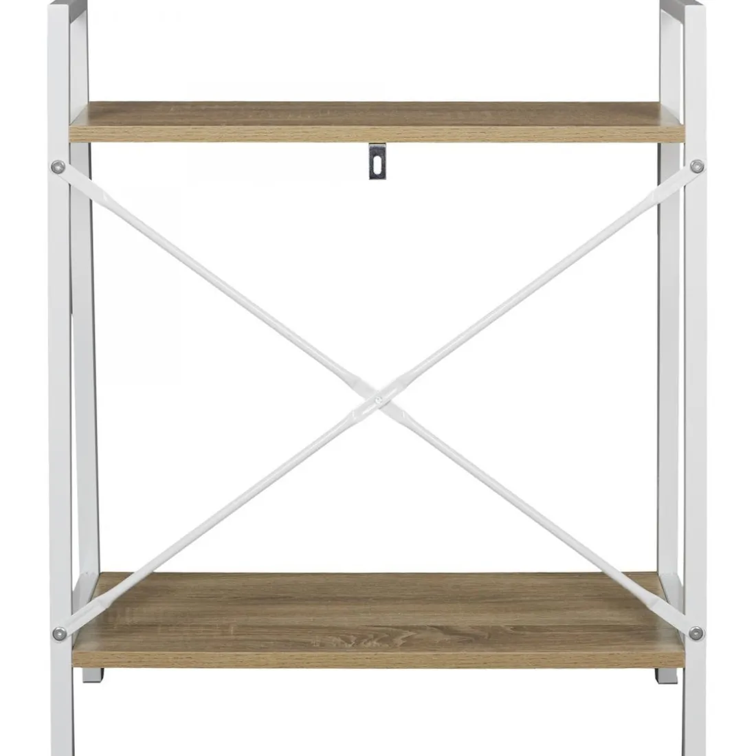 Etagère Bois Et Métal Blanc 70x60x27cm