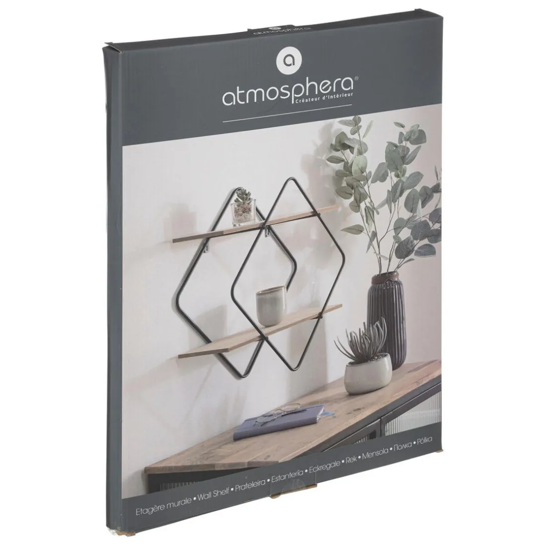 Etagère bois et métal NENA