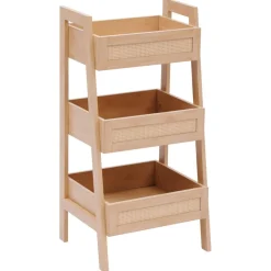 Etagère Cane 3 niveaux bois clair