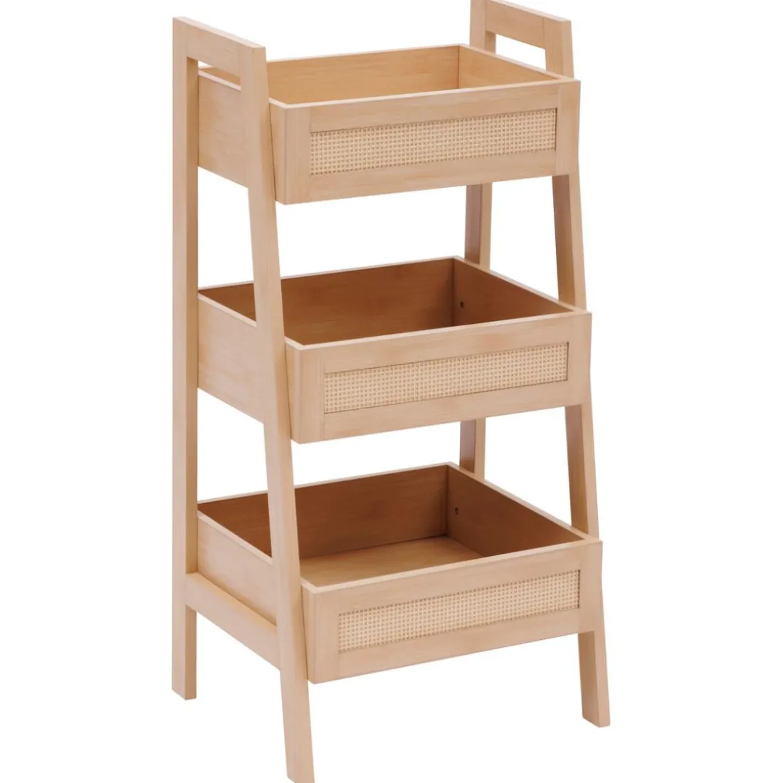 Etagère Cane 3 niveaux bois clair