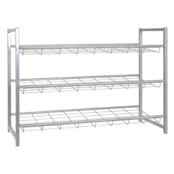 Etagère chaussures 3 grilles en acier