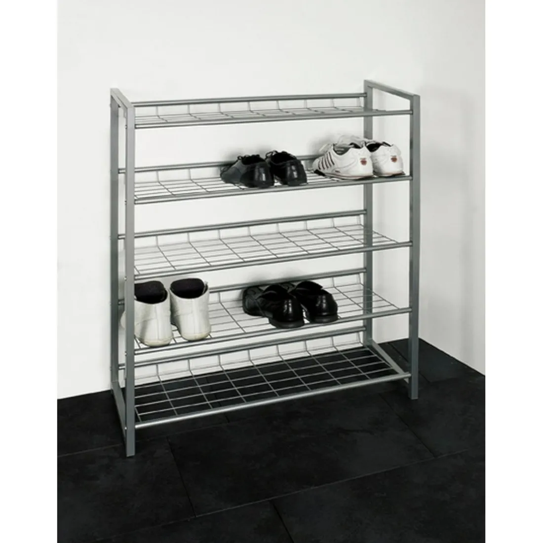 Etagère chaussures 5 grilles en acier