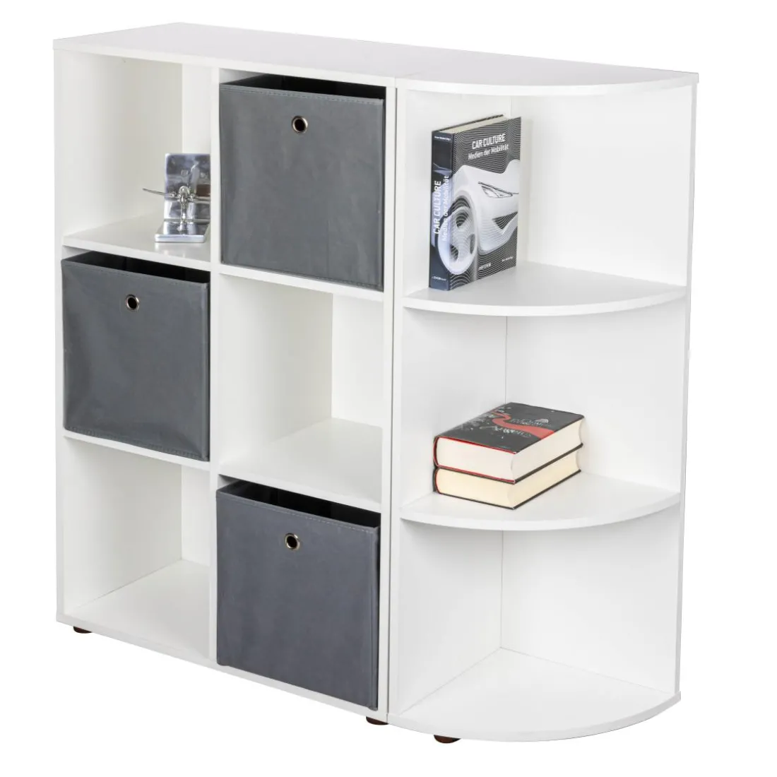 Etagère d'angle NUORO 3 niveaux blanc