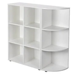 Etagère d'angle NUORO 3 niveaux blanc