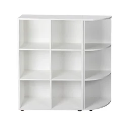 Etagère d'angle NUORO 3 niveaux blanc