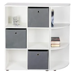 Etagère d'angle NUORO 3 niveaux blanc