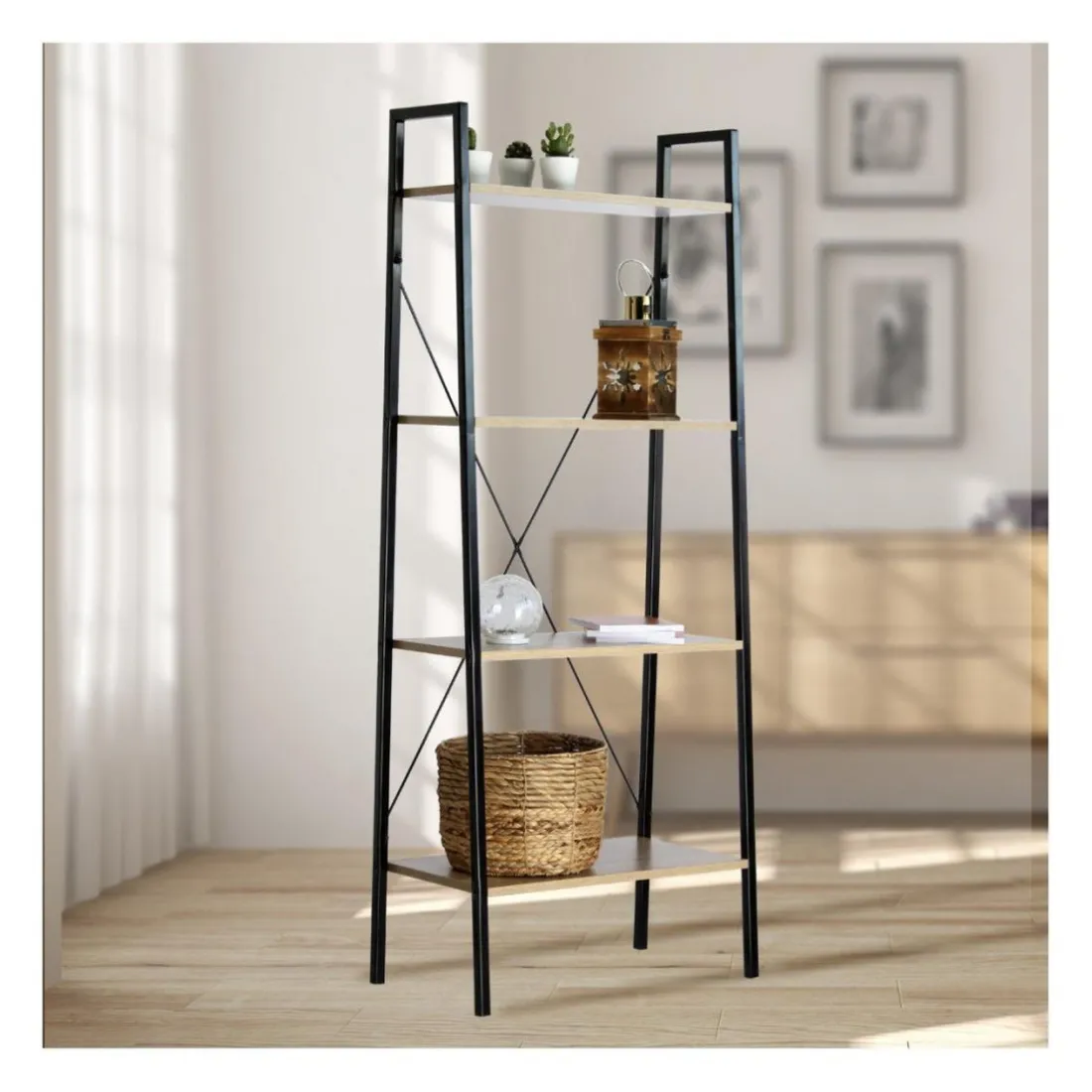 Etagère de rangement 4 niveaux style industriel