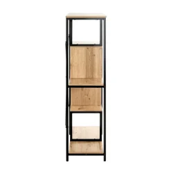 Etagère design 6 compartiments bois et métal