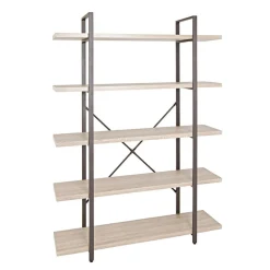 Etagère design 5 niveaux avec plateau décor chêne clair