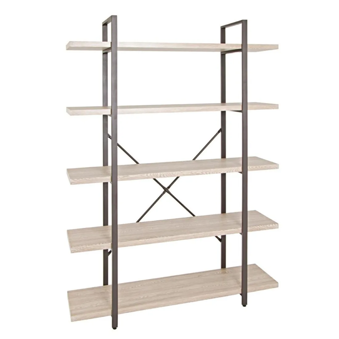 Etagère design 5 niveaux avec plateau décor chêne clair