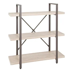 Etagère design 3 niveaux avec plateau décor chêne clair