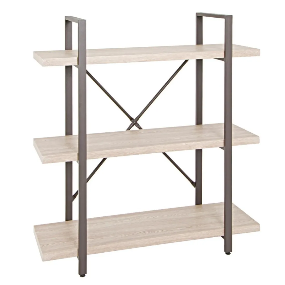 Etagère design 3 niveaux avec plateau décor chêne clair