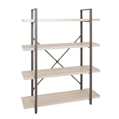 Etagère design 4 niveaux avec plateau décor chêne clair