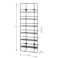 Etagère en métal à 6 niveaux noire
